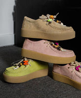 Zapatos de plataforma versátiles con cordones, nuevo estilo primavera 2025